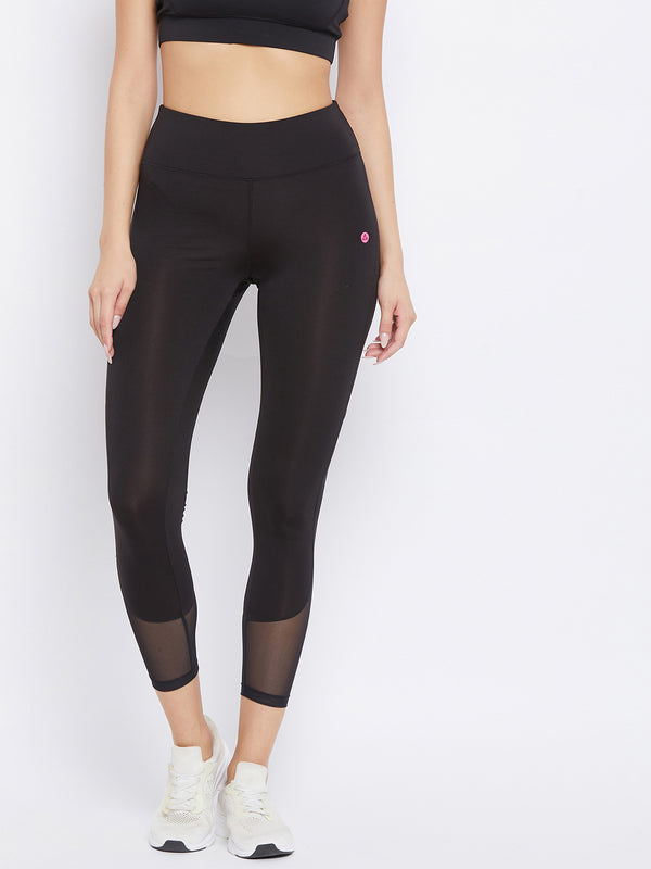 Mesh Inset Legging Black