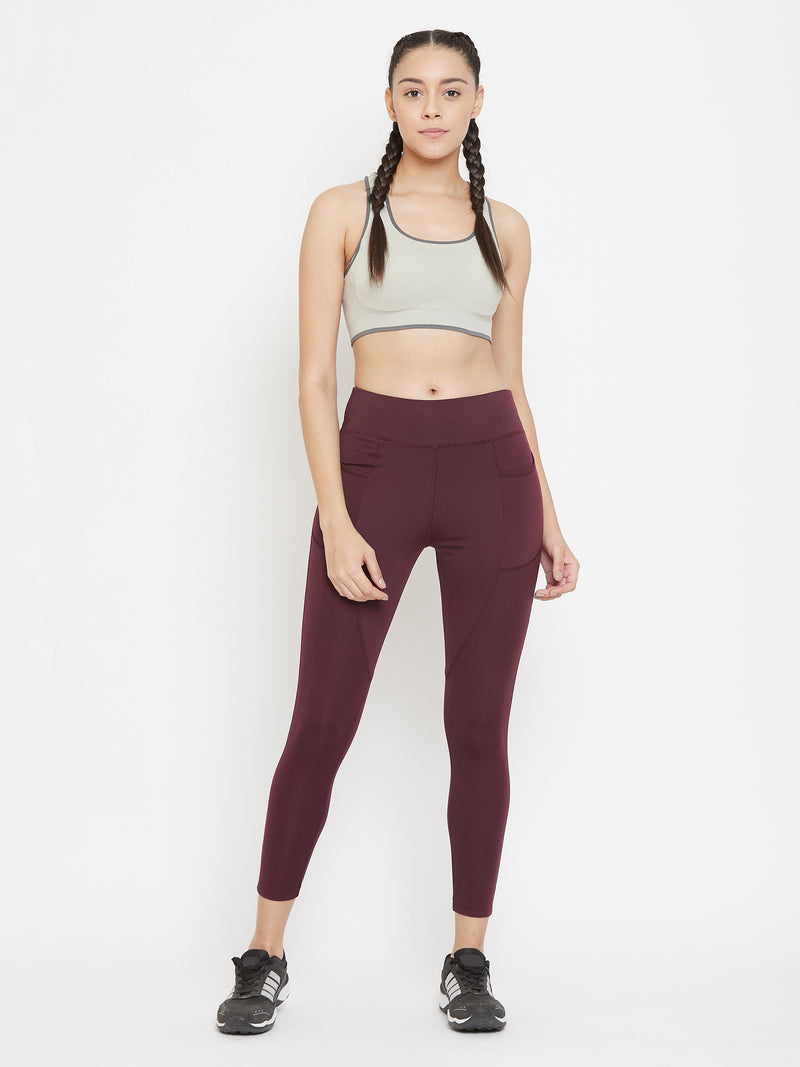 Streamline Legging Maroon