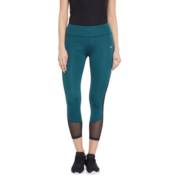 Mesh Inset Legging Teal
