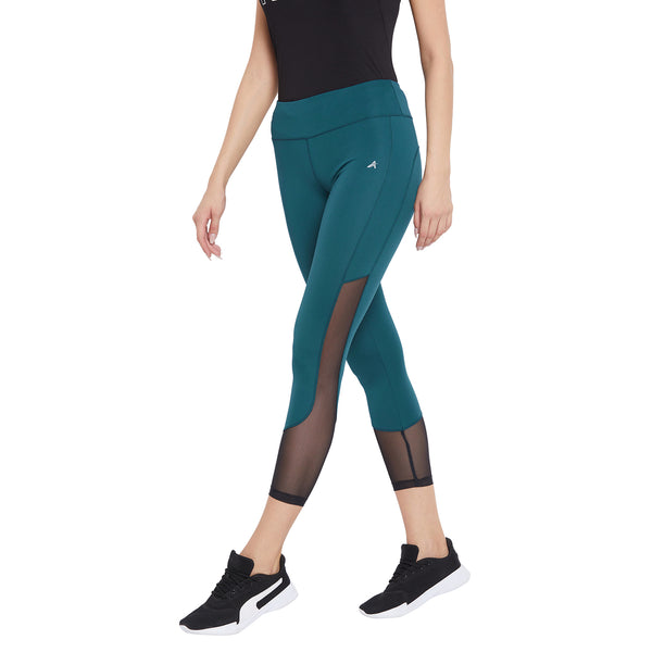 Mesh Inset Legging Teal