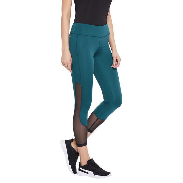 Mesh Inset Legging Teal