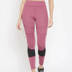 Women Mauve Performance Quick Dry Training Tights Athlisis Sports