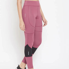 Women Mauve Performance Quick Dry Training Tights Athlisis Sports