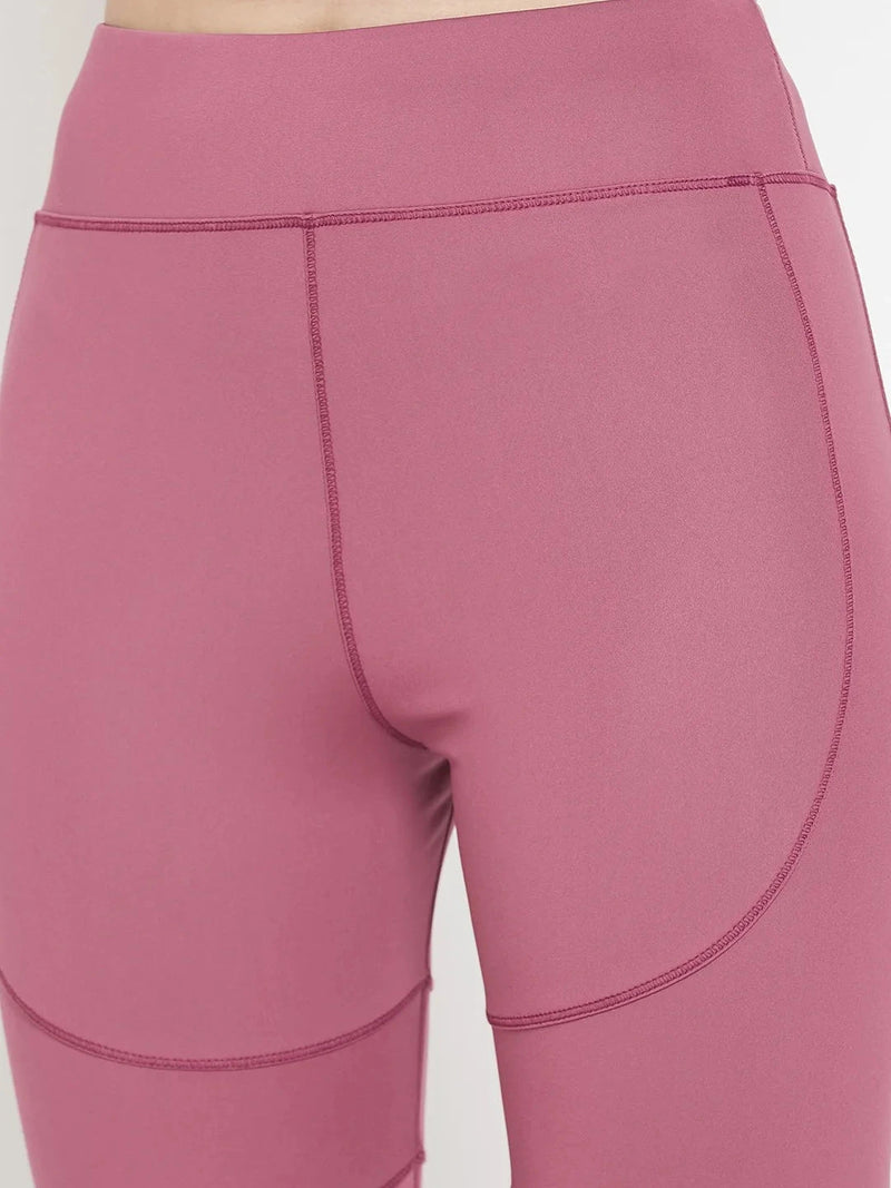 Women Mauve Performance Quick Dry Training Tights Athlisis Sports