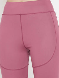 Women Mauve Performance Quick Dry Training Tights Athlisis Sports