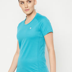 Contrast Side Panel T-Shirt Pacific
