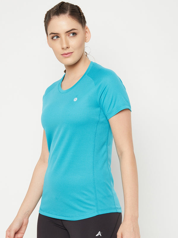 Contrast Side Panel T-Shirt Pacific