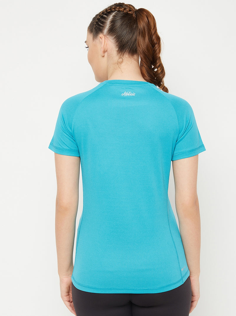 Contrast Side Panel T-Shirt Pacific