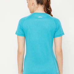 Contrast Side Panel T-Shirt Pacific