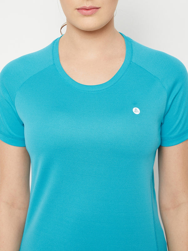 Contrast Side Panel T-Shirt Pacific