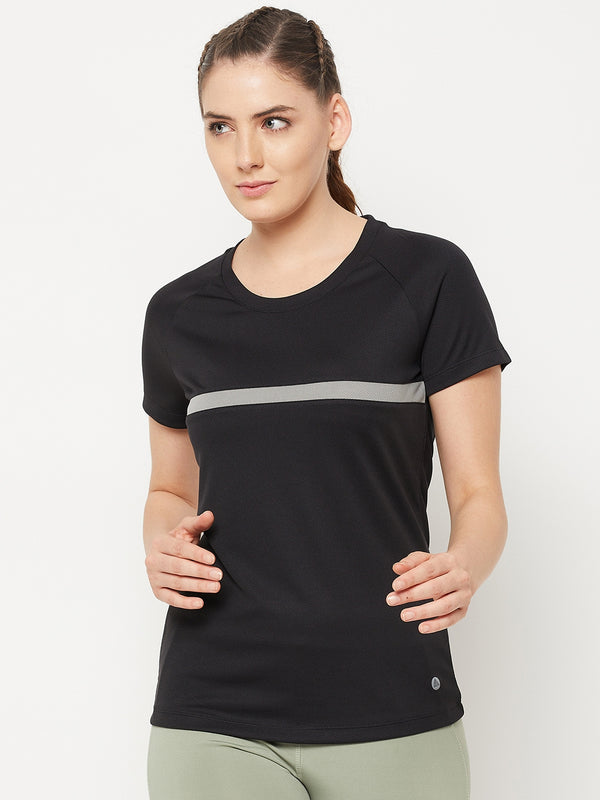 Dash Line T-Shirt Black