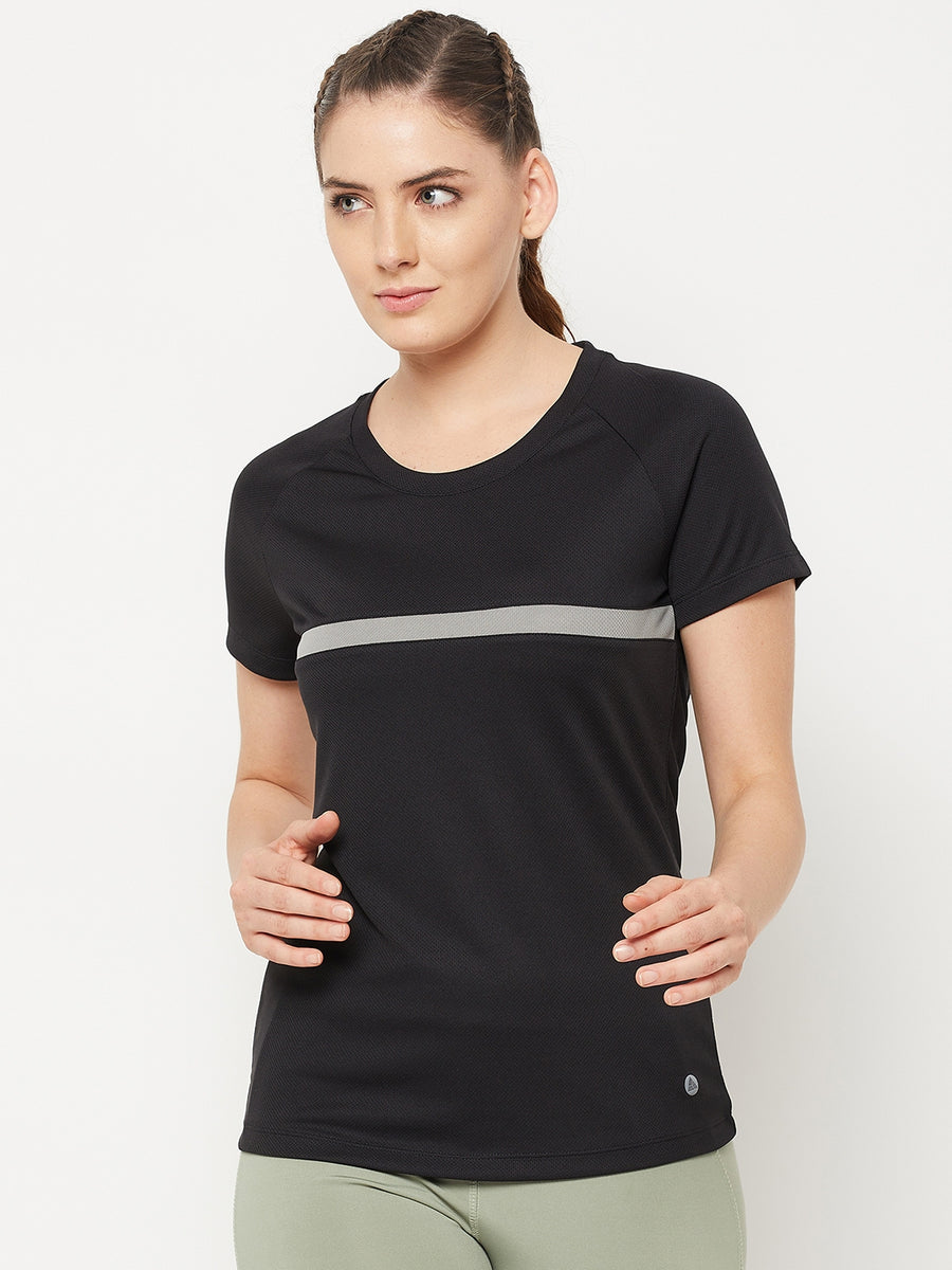Dash Line T-Shirt Black