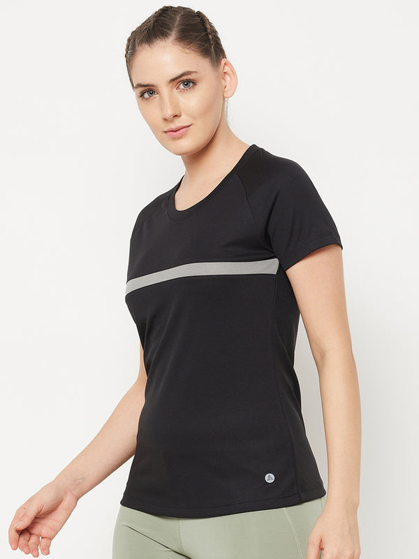 Dash Line T-Shirt Black