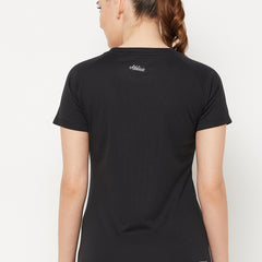 Dash Line T-Shirt Black