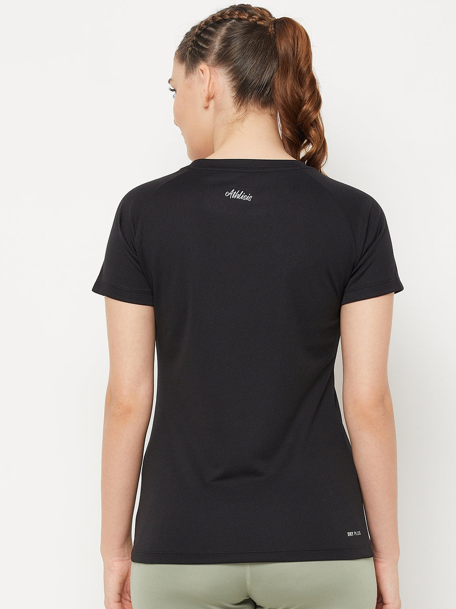 Dash Line T-Shirt Black