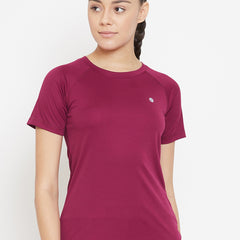 Colorblock T-Shirt Maroon