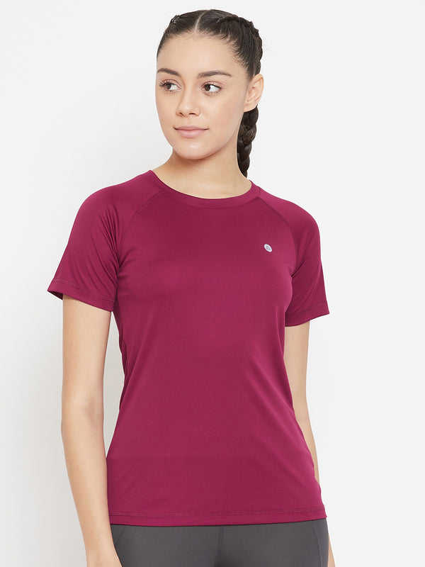 Colorblock T-Shirt Maroon