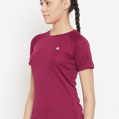 Colorblock T-Shirt Maroon