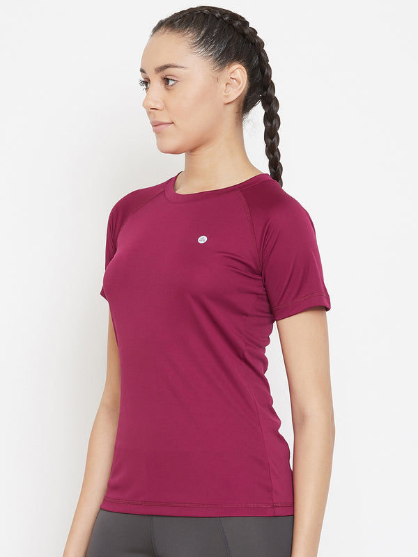 Colorblock T-Shirt Maroon