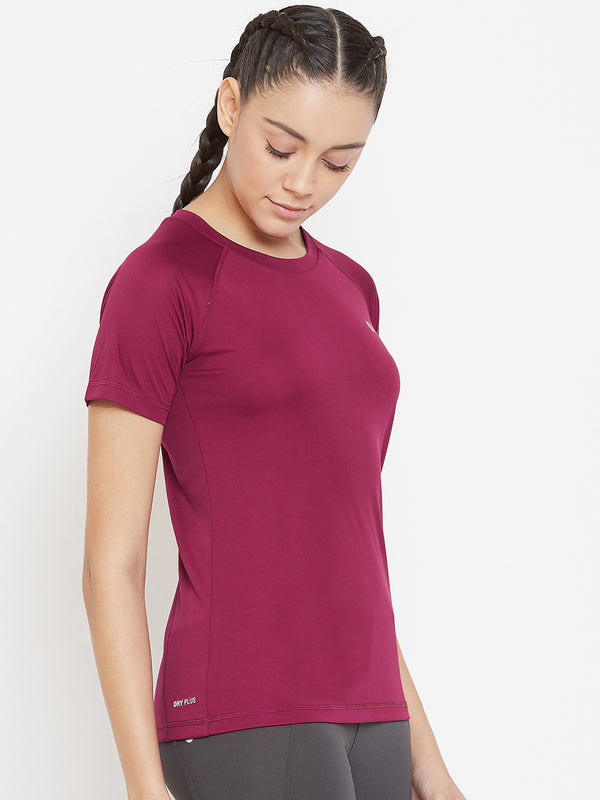 Colorblock T-Shirt Maroon