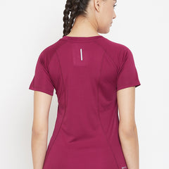 Colorblock T-Shirt Maroon