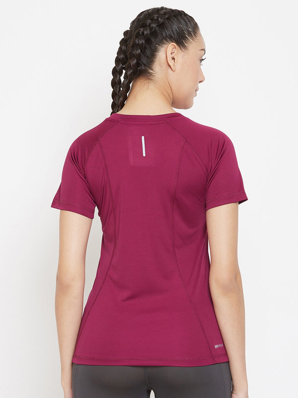 Colorblock T-Shirt Maroon