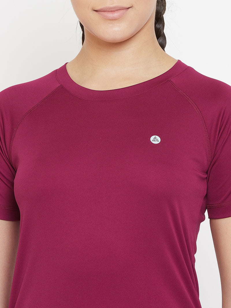 Colorblock T-Shirt Maroon