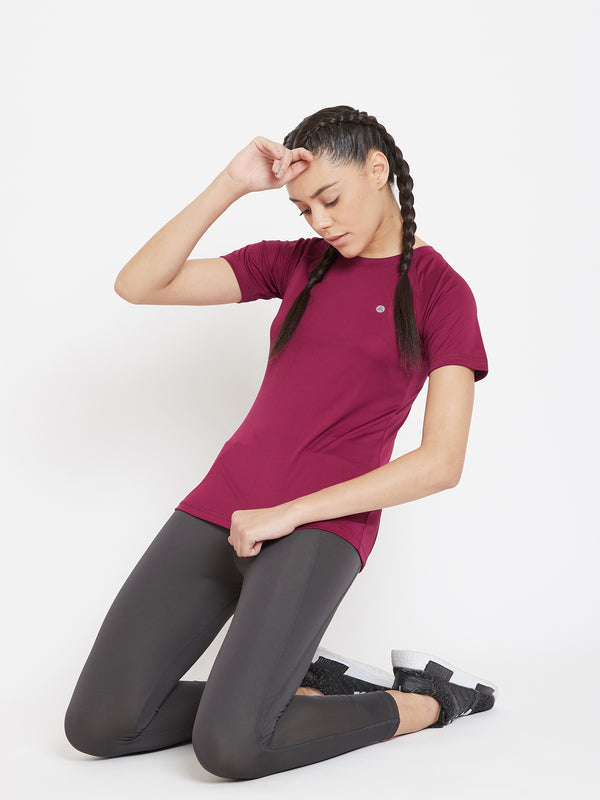 Colorblock T-Shirt Maroon