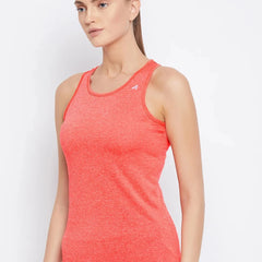 Crisscross Keyhole Tank Top Coral Athlisis Sports