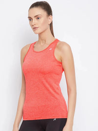 Crisscross Keyhole Tank Top Coral Athlisis Sports