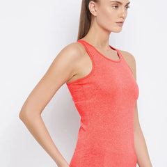 Crisscross Keyhole Tank Top Coral Athlisis Sports