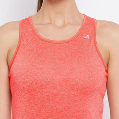Crisscross Keyhole Tank Top Coral Athlisis Sports