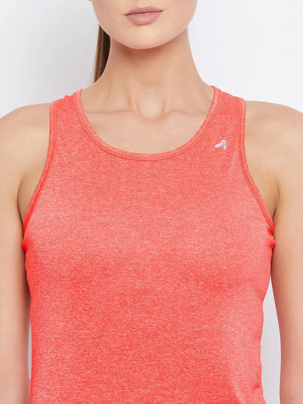 Crisscross Keyhole Tank Top Coral Athlisis Sports
