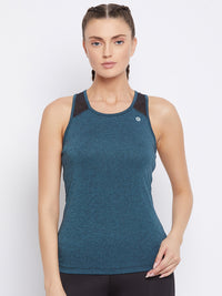 Mesh Back Tank Top Navy