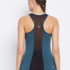 Mesh Back Tank Top Navy