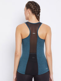 Mesh Back Tank Top Navy