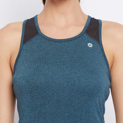 Mesh Back Tank Top Navy
