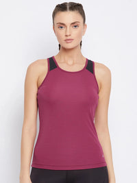 Mesh Back Tank Top Maroon Athlisis Sports