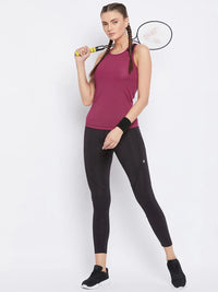 Mesh Back Tank Top Maroon Athlisis Sports
