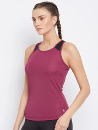 Mesh Back Tank Top Maroon Athlisis Sports