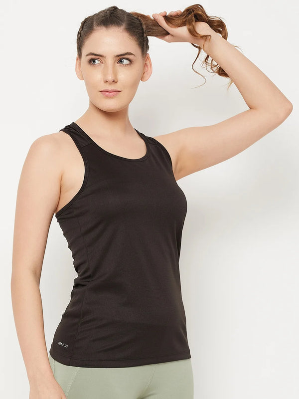 Y-Back Tank Top Black