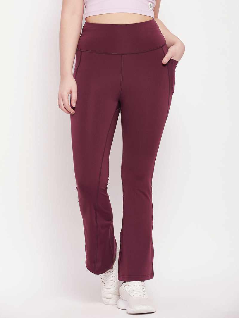 Active Sculpt Flare Pant Maroon