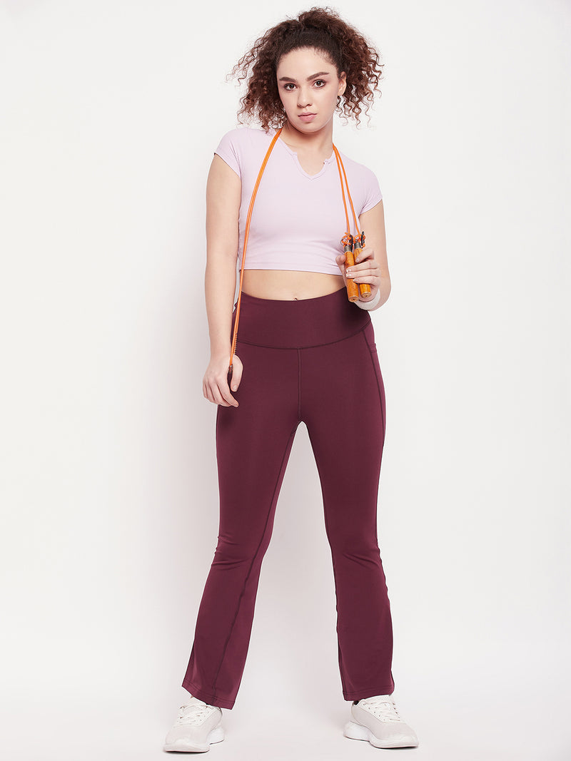 Active Sculpt Flare Pant Maroon