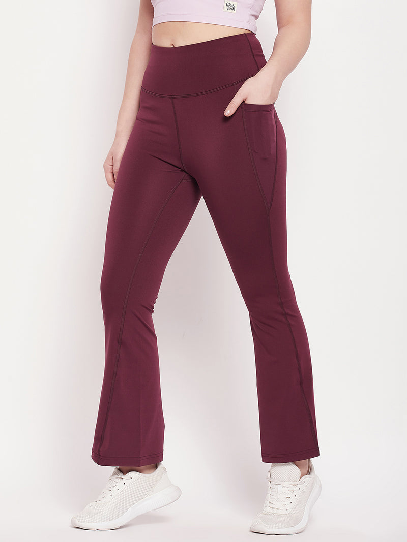 Active Sculpt Flare Pant Maroon