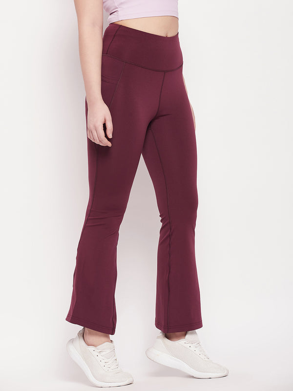 Active Sculpt Flare Pant Maroon