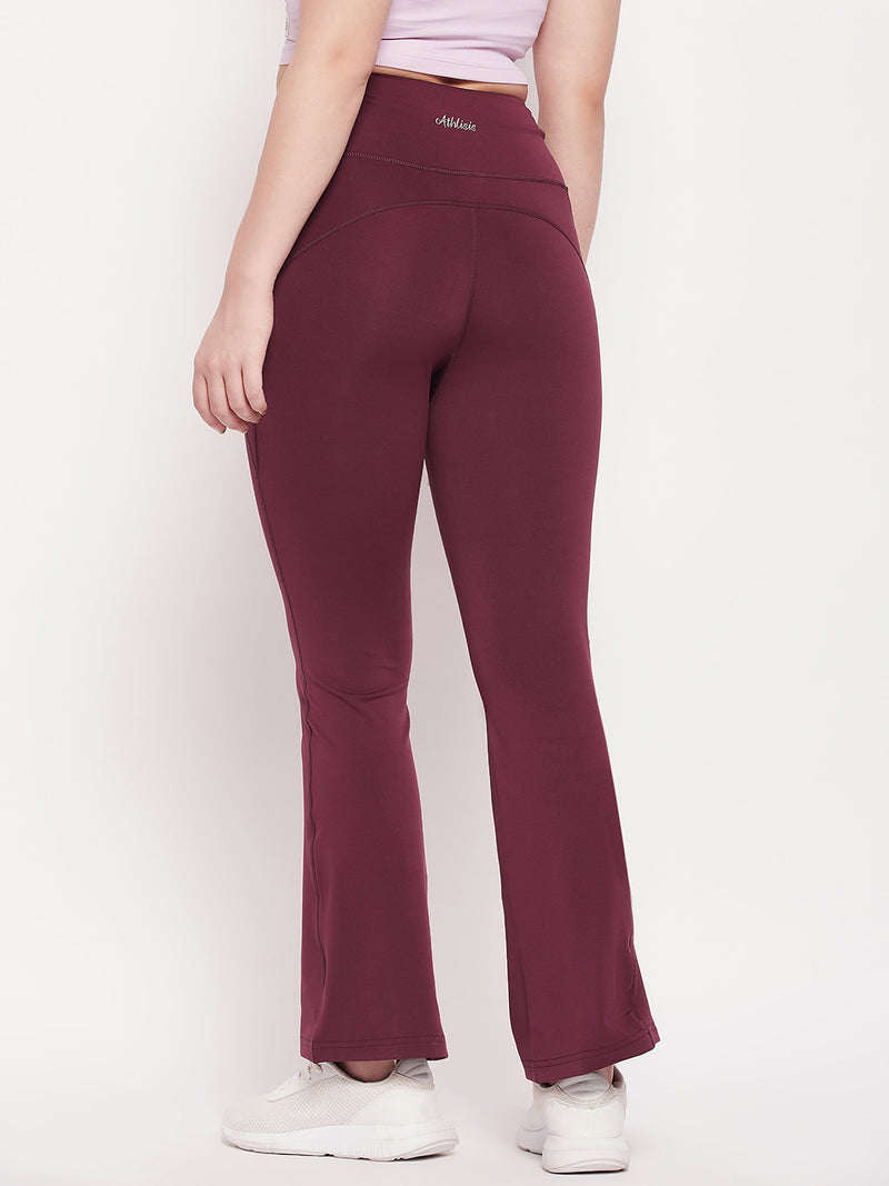 Active Sculpt Flare Pant Maroon