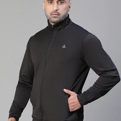 Basic Zipper Jacket Black