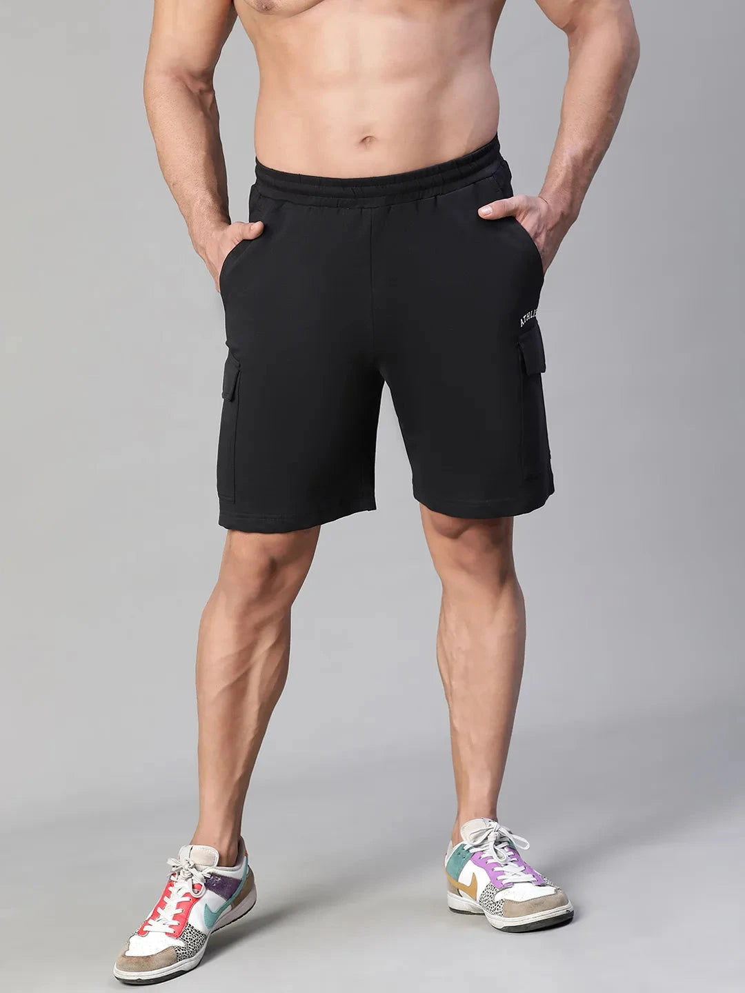 Cargo Shorts Black Athlisis Sports