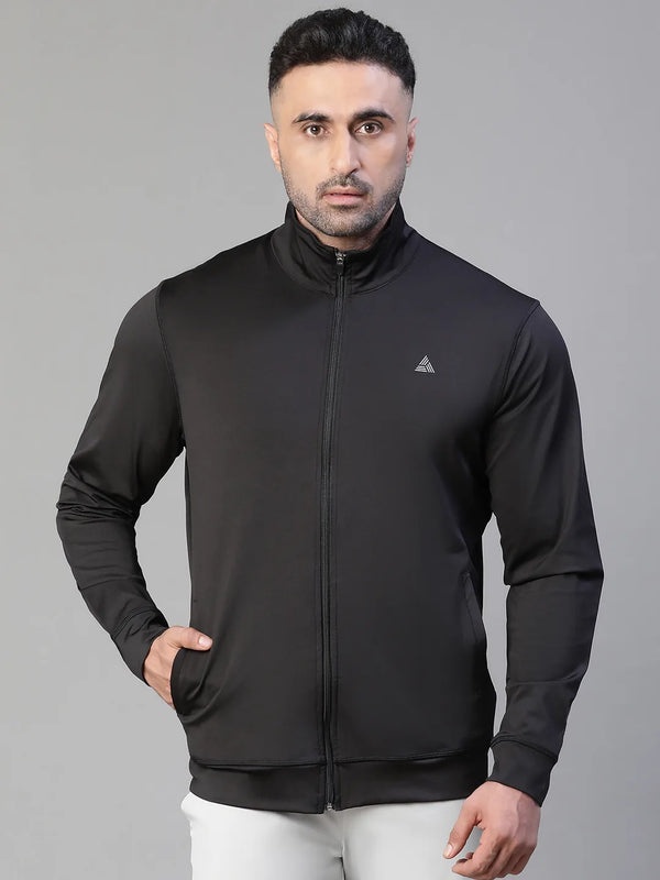 Basic Zipper Jacket Black