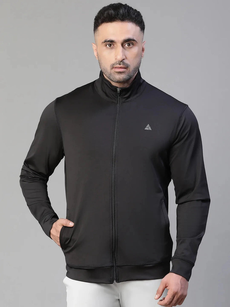 Basic Zipper Jacket Black Athlisis Sports